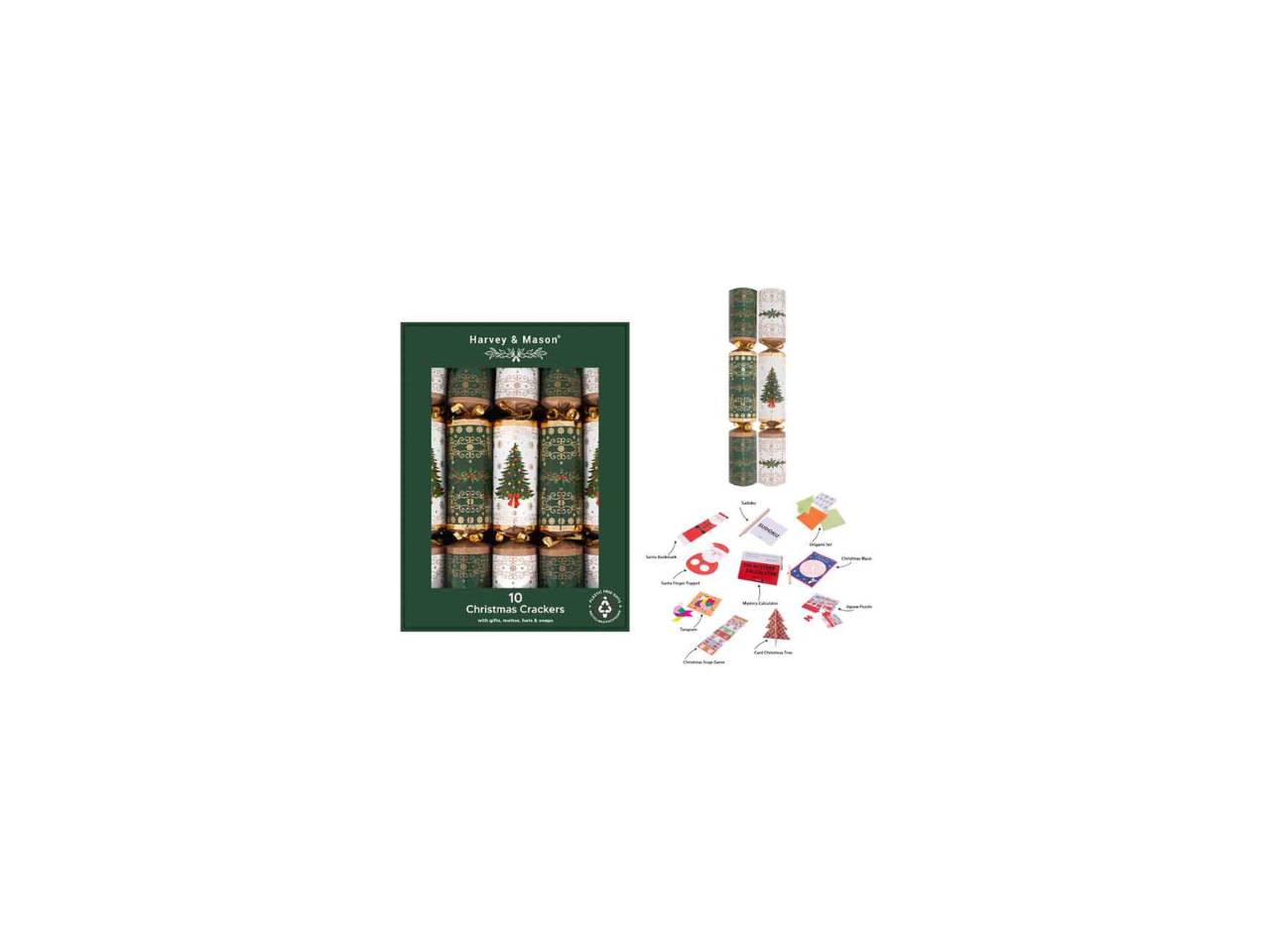 10 Christmas Assorted Crackers | 14"