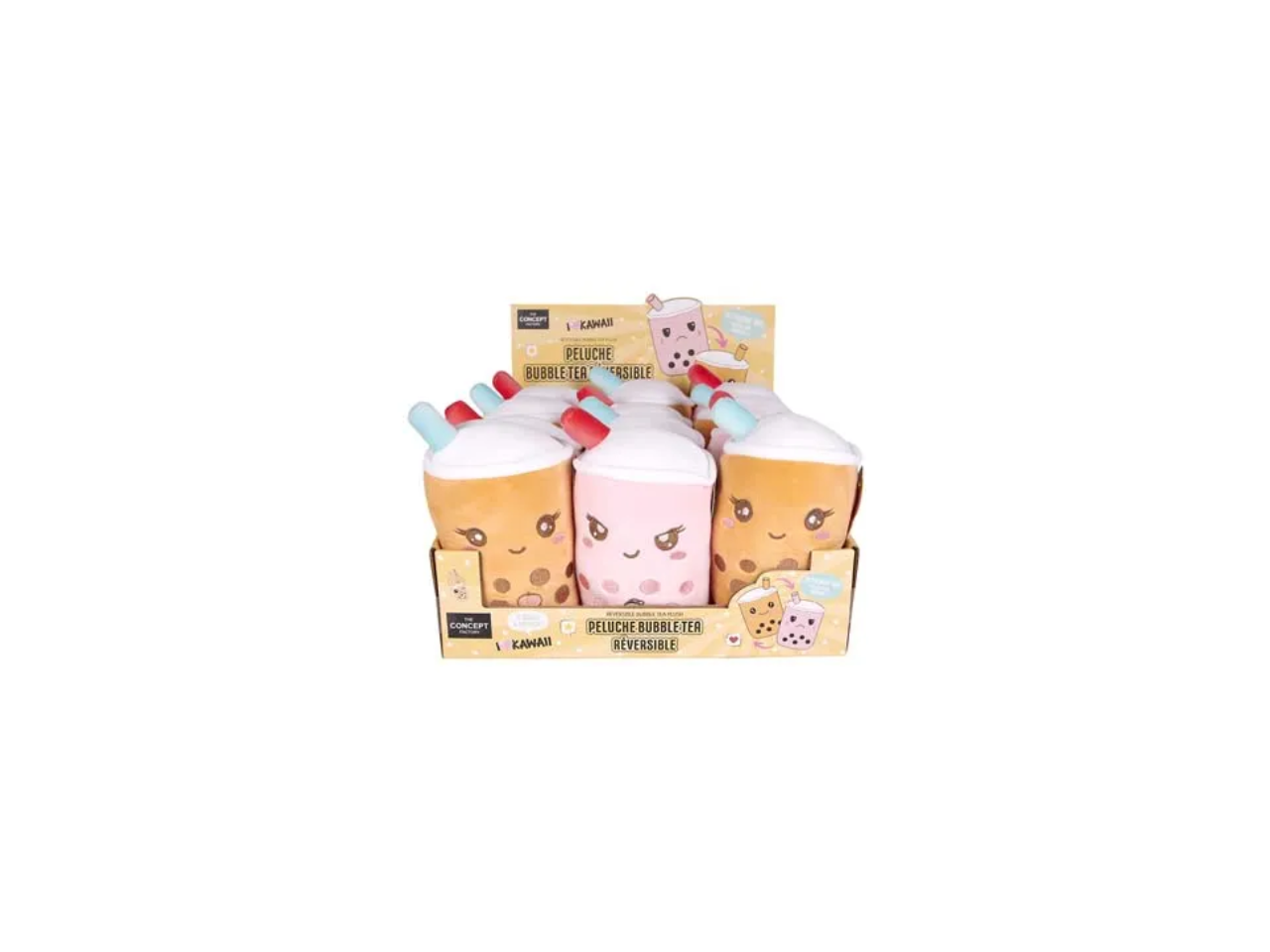 Kawaii Reversible Mood Bubble Tea Plush
