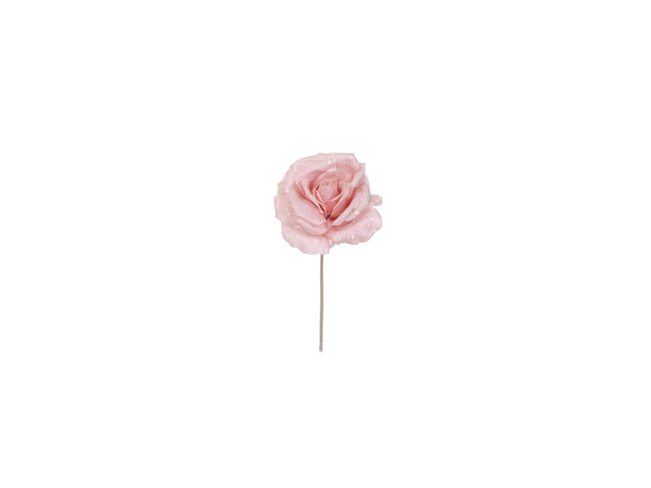 Short Stem Rose With Glitter | 32cm