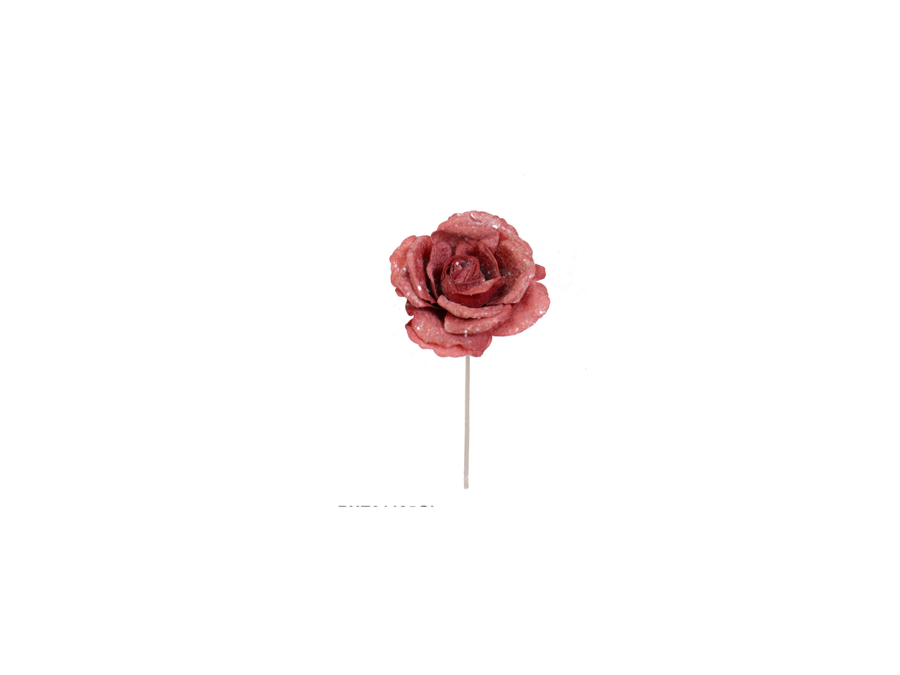 Short Stem Rose With Glitter | 32cm