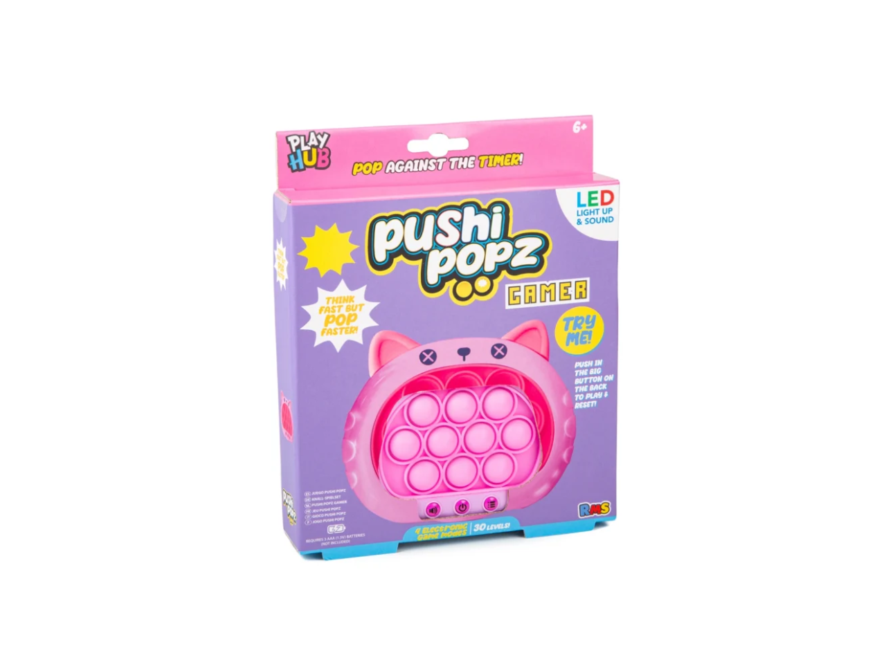 Pushi Popz Gamer LED Light-Up Fidget Game