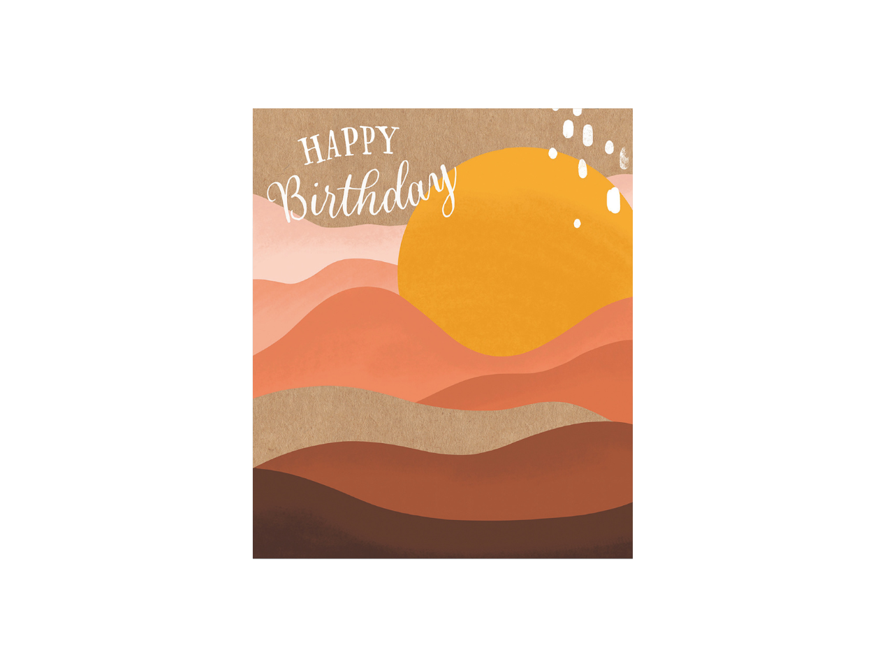 Happy Birthday Sunrise Card | Eco