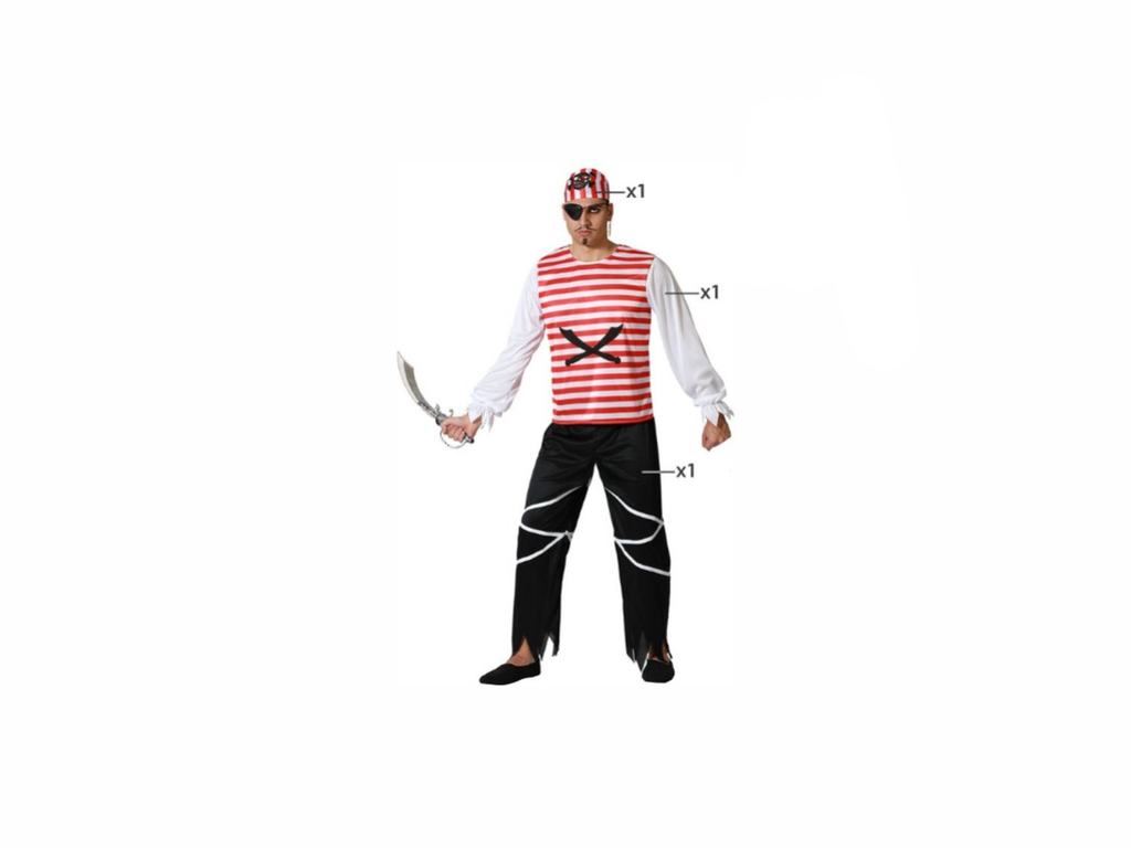 Carnival Pirate Adult  Costume | XS-S