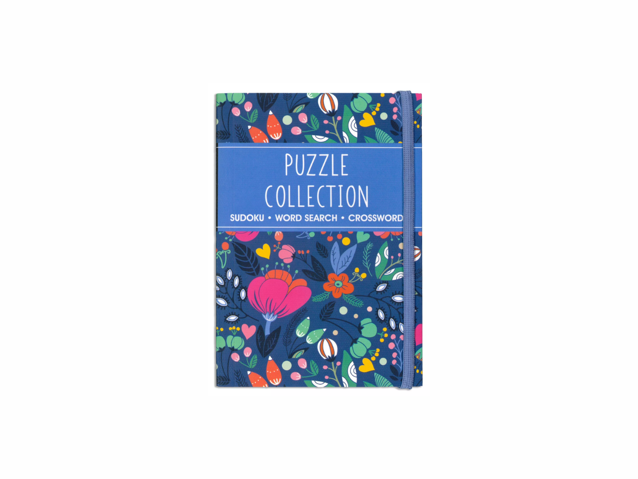 A6 Puzzle Book Crossword Sudoku Travel Brain Train Activity Puzzles Floral Cover