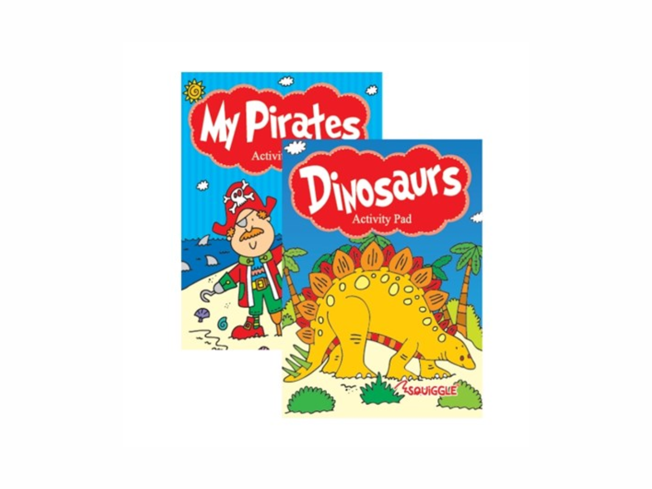 A6 Pocket Colouring Book Pirates & Dinosaur