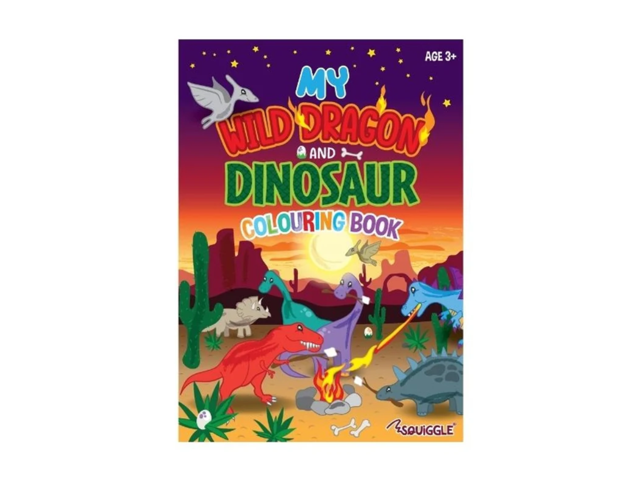 Wild Dragons & Dinos Colouring Book