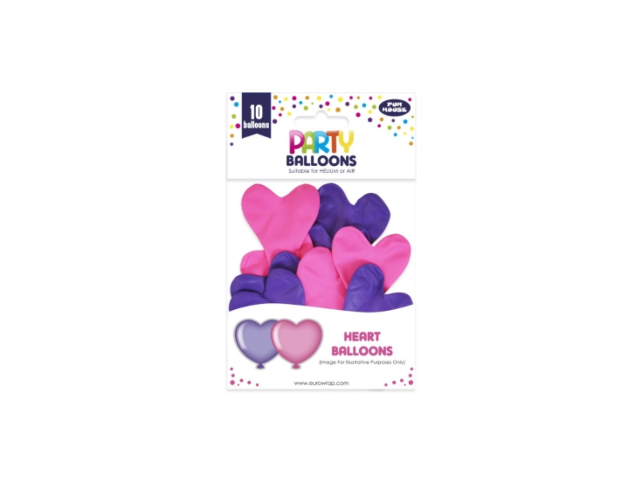 Lilac & Pink Heart Balloons | 10Pcs