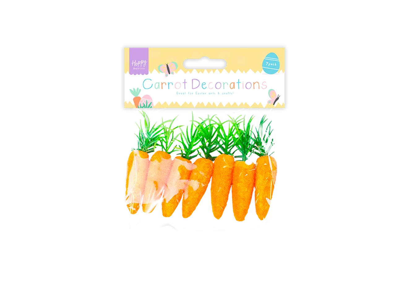 Easter Bonnet Carrot Decorations | Pack of 7