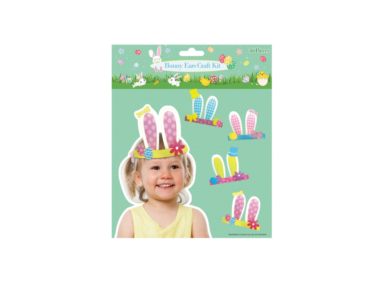 Easter Bunny Ears Crafts Kit | 36Pcs