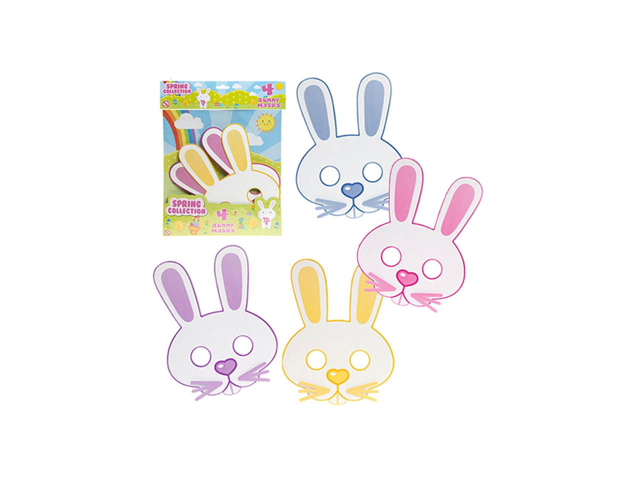 Easter Rabbit Colour-in Masks | 5Pcs