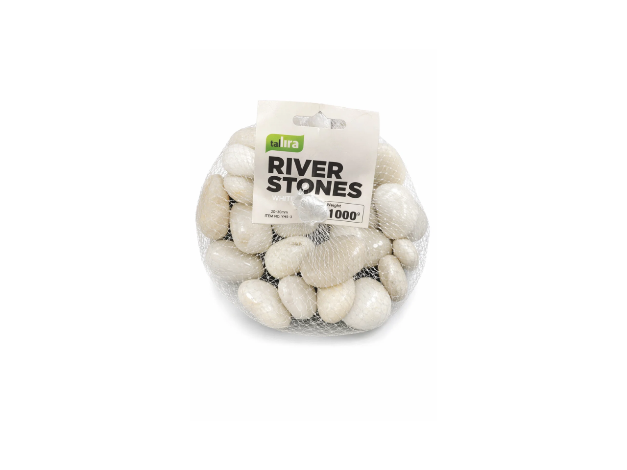 White Polished River Stones 20-30MM | 1KG