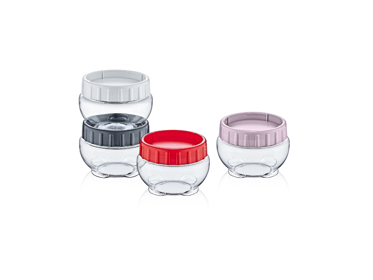 Jars with Colored Lids | Different Sizes