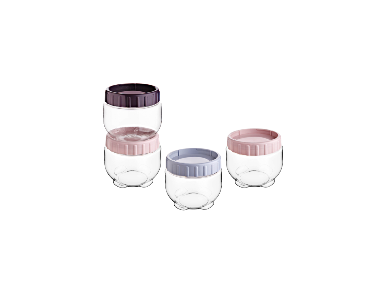 Jars with Colored Lids | Different Sizes