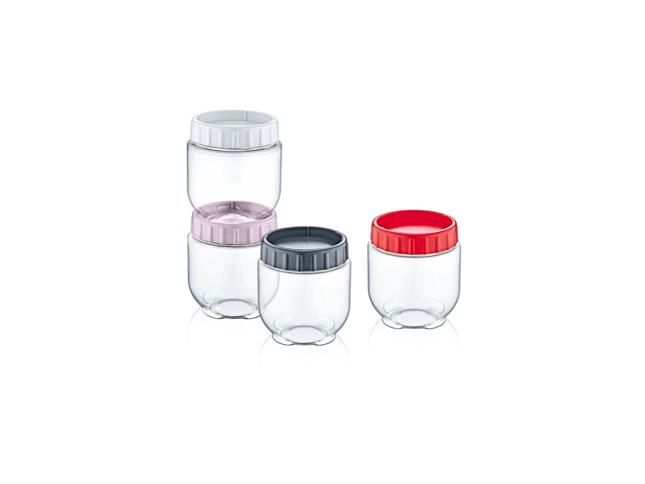 Jars with Colored Lids | Different Sizes
