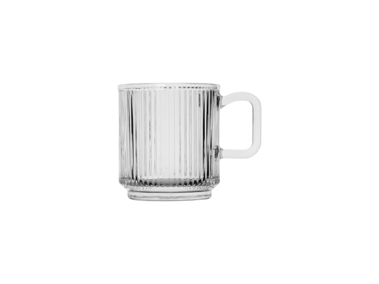 Napoli Ribbed Glass Mugs | Pack of 2