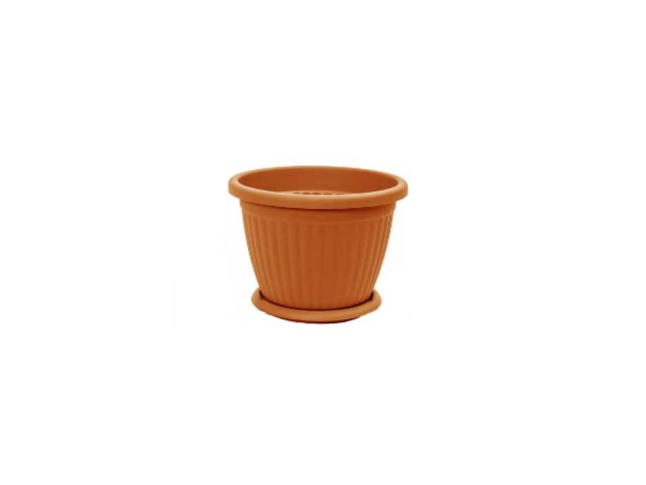 Round Ribbed Kemer Pot