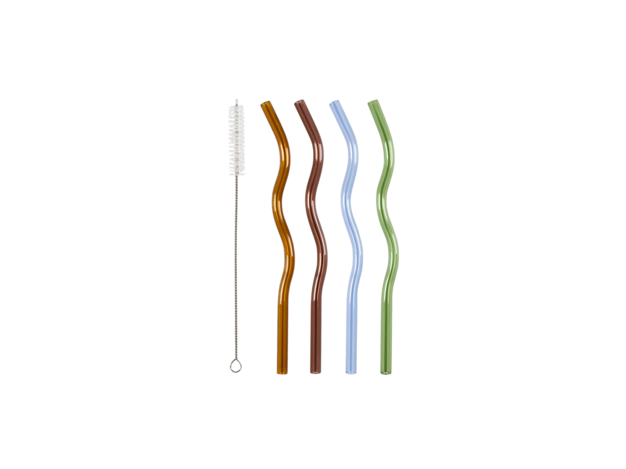 Pack of Coloured Glass Straws | 20CM