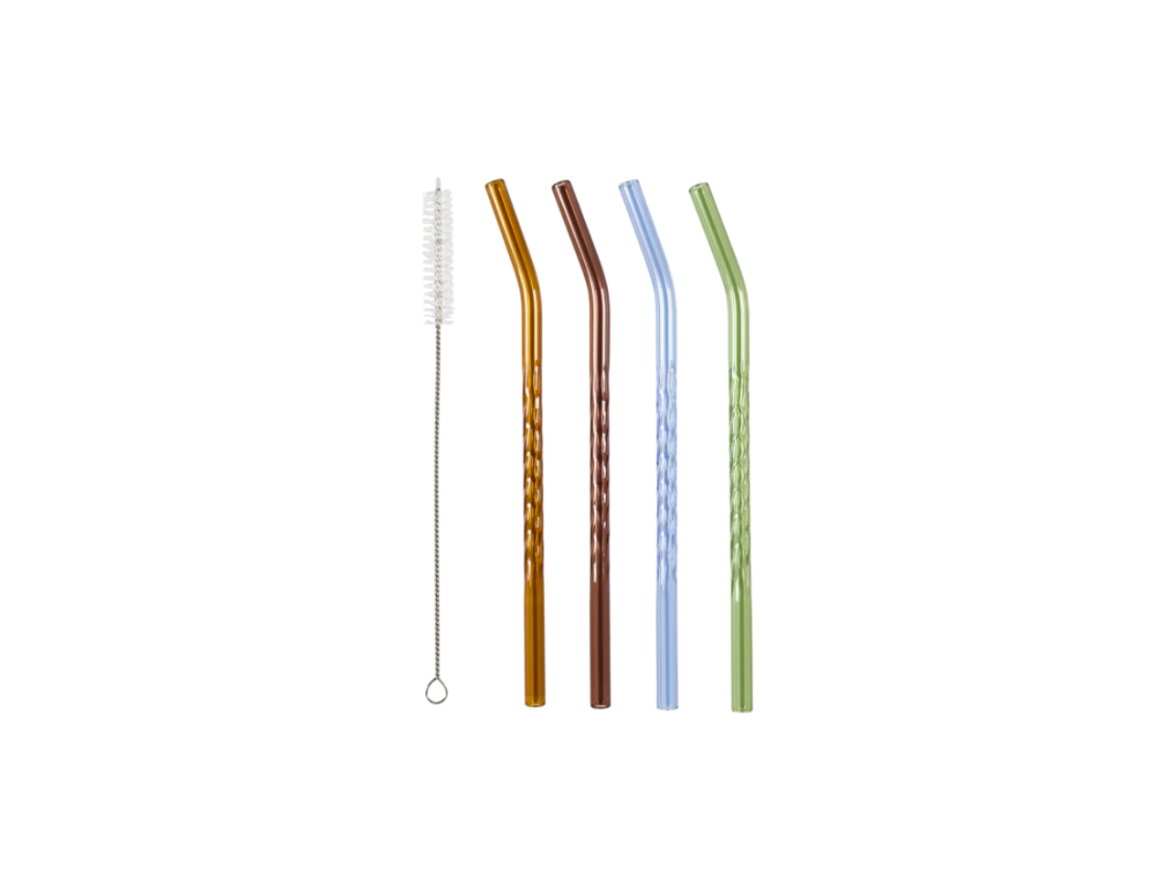 Pack of Coloured Glass Straws | 20CM
