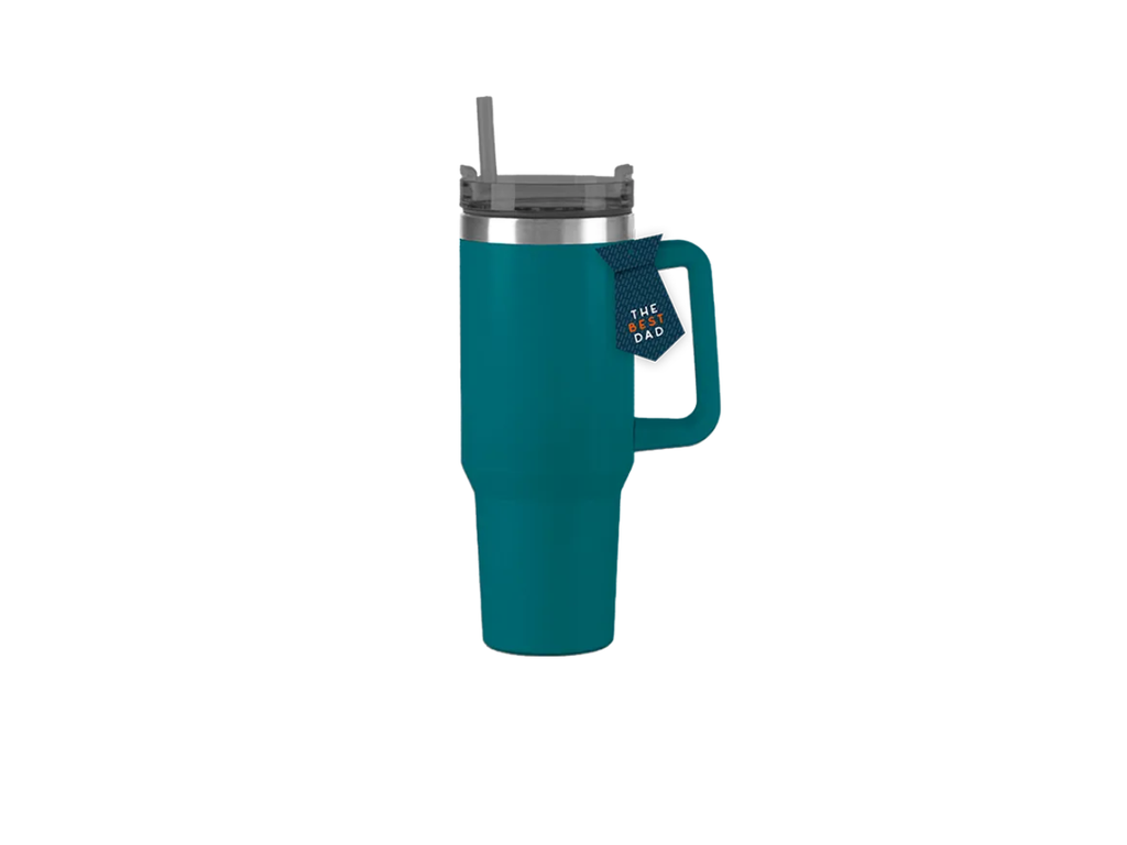 Father's Day Double Walled Tumbler With Straw And Handle |  1100ML