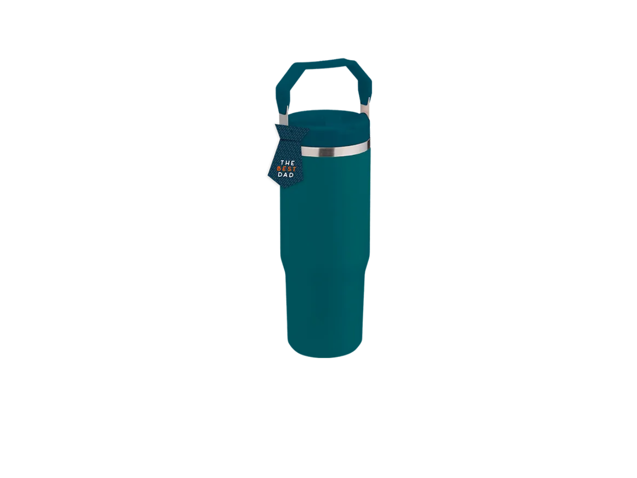 Father's Day Double Walled Tumbler With Flip Straw And Handle 890ML
