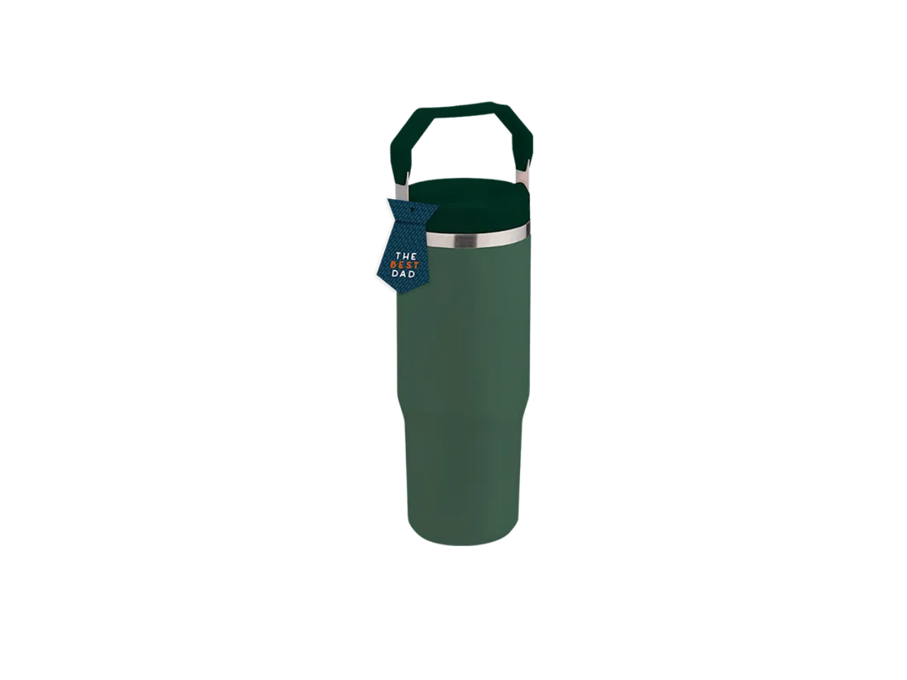 Father's Day Double Walled Tumbler With Flip Straw And Handle 890ML