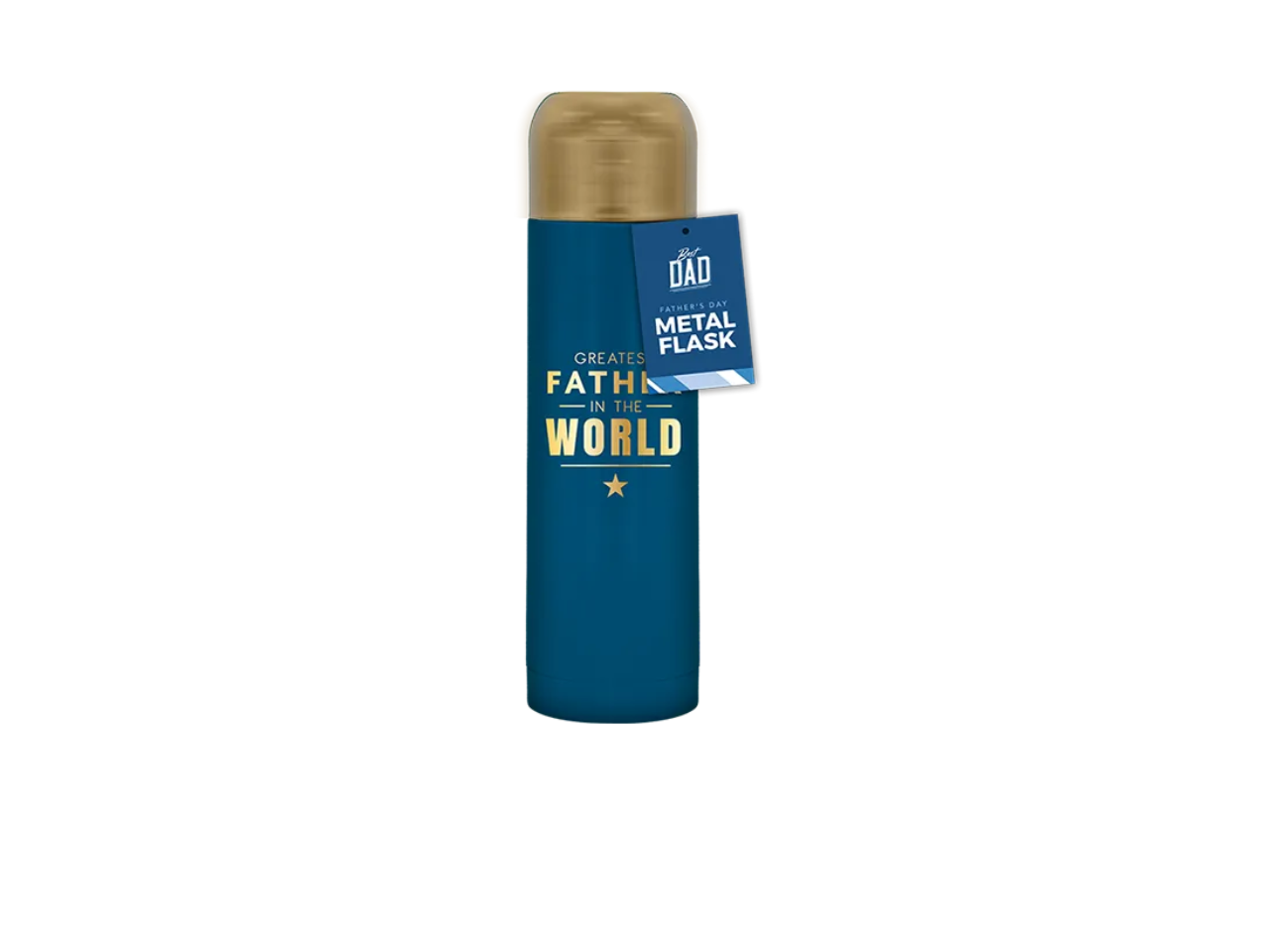 Father's Day Foil Metal Flask 500ml