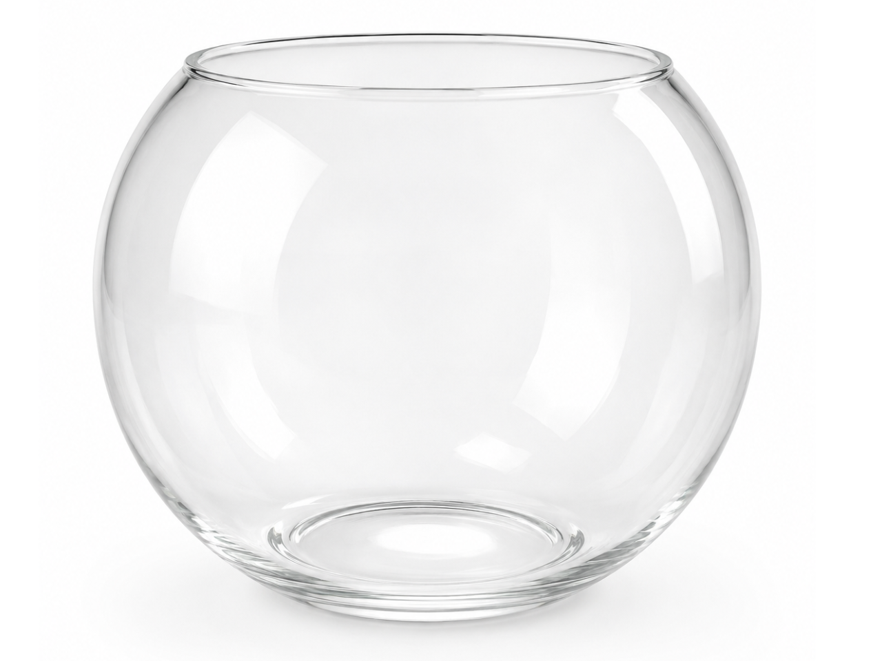 Round Glass Vase Bowl
