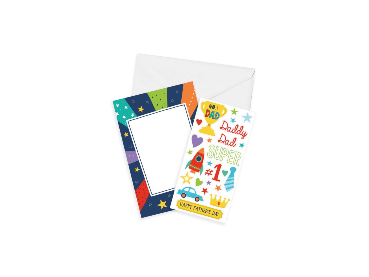 Father's Day Colour & Sticker Card for Dad