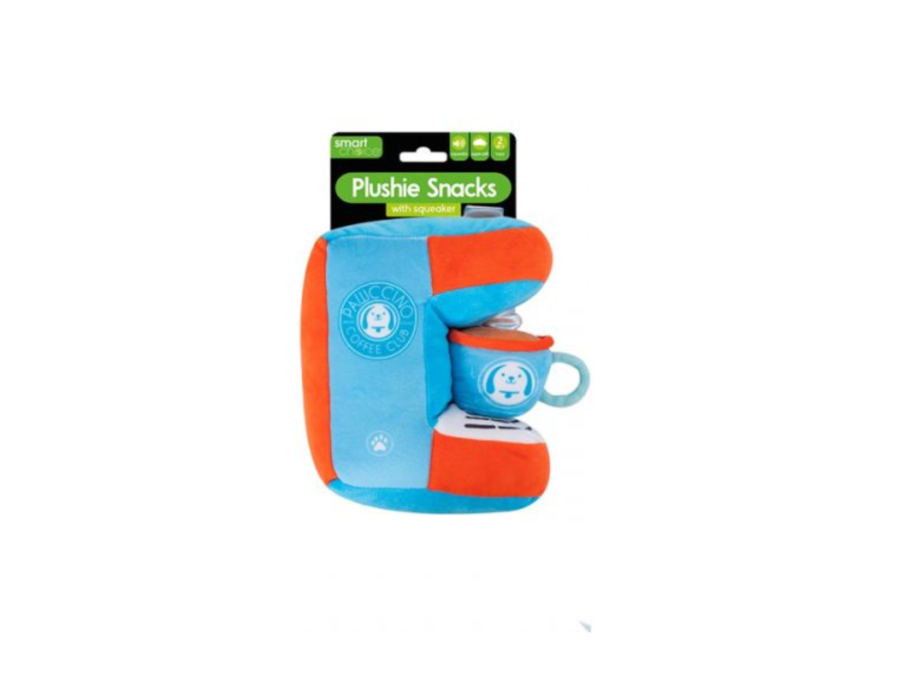 Coffee Machine & Cup Plush Dog Toy