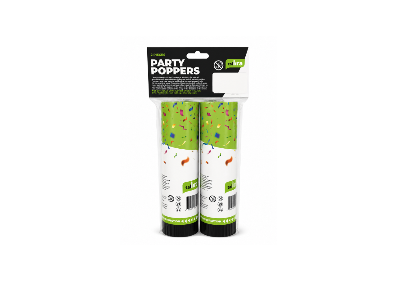 Party Popper | Coloured Confetti | 2 Pcs