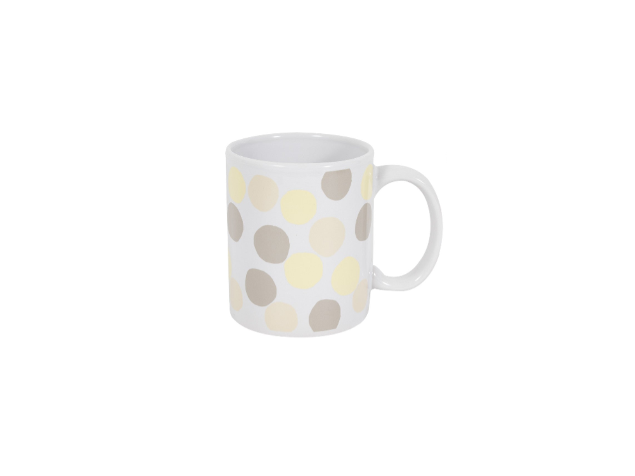 Shaped Neutral Polka Dot Mug