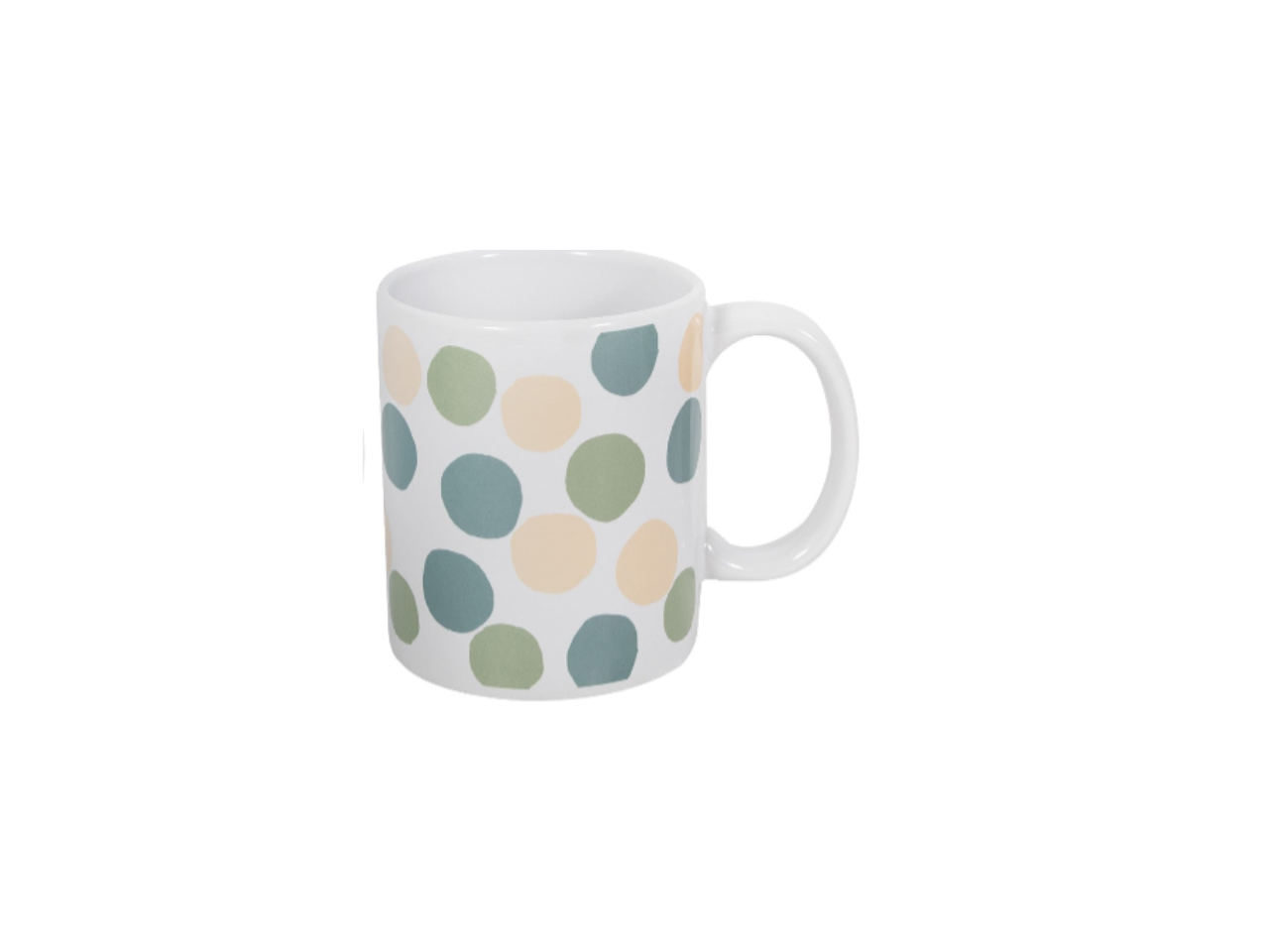 Shaped Neutral Polka Dot Mug