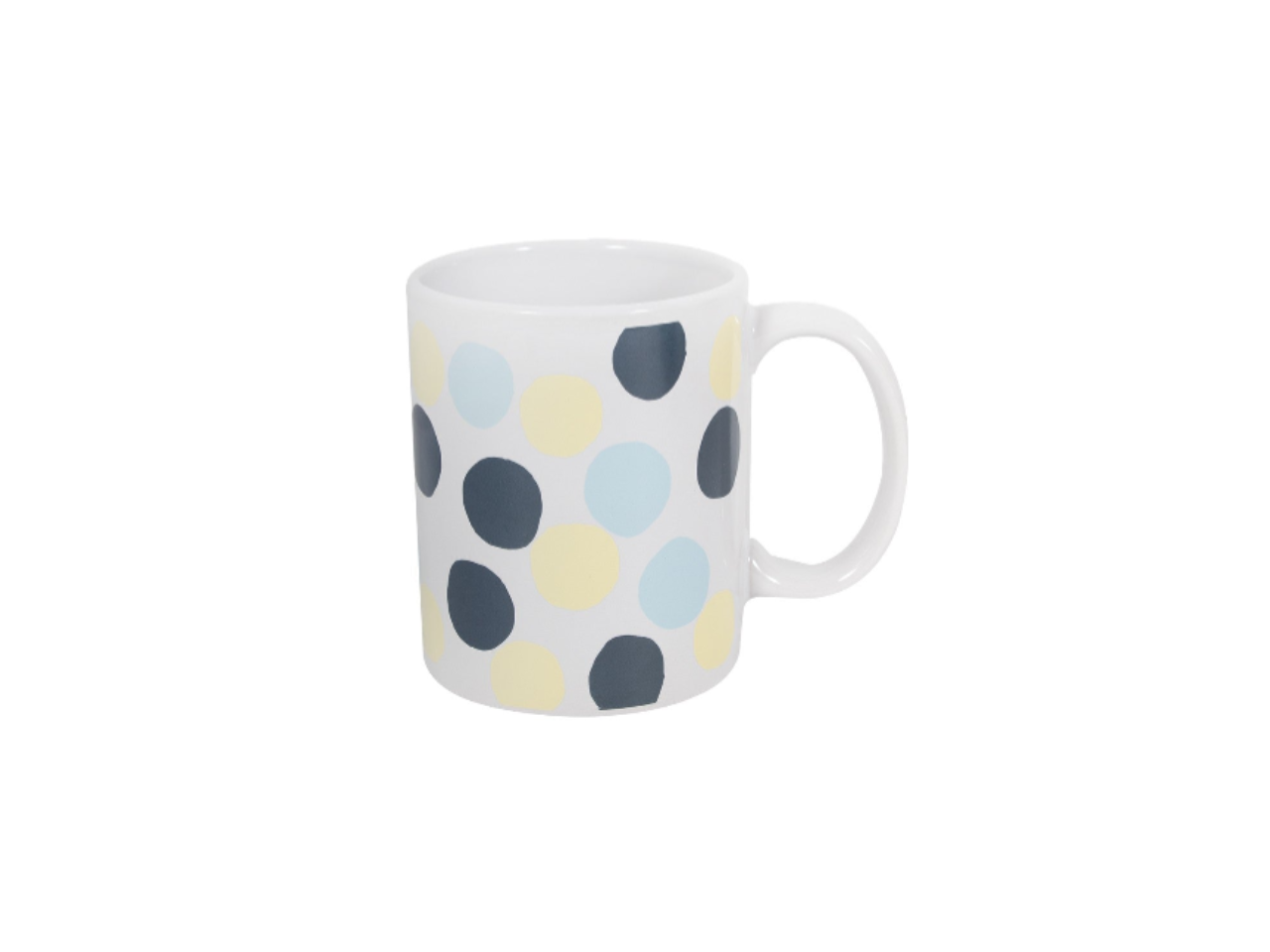 Shaped Neutral Polka Dot Mug