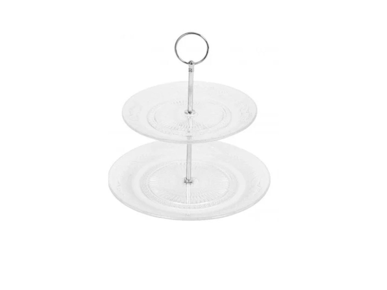 Two Tier Glass Cake Stand