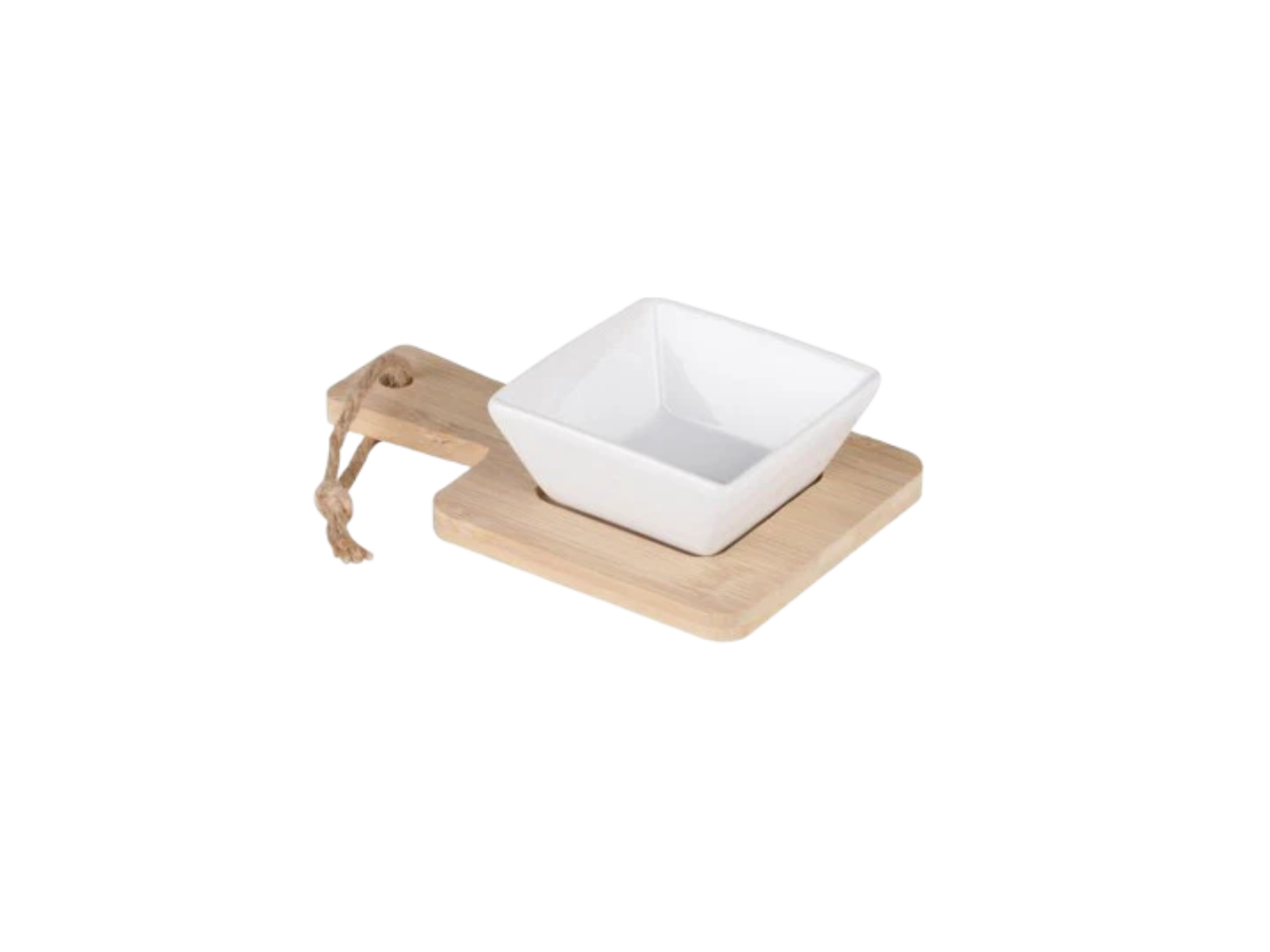 Square  Porcelain Set | Bamboo Board