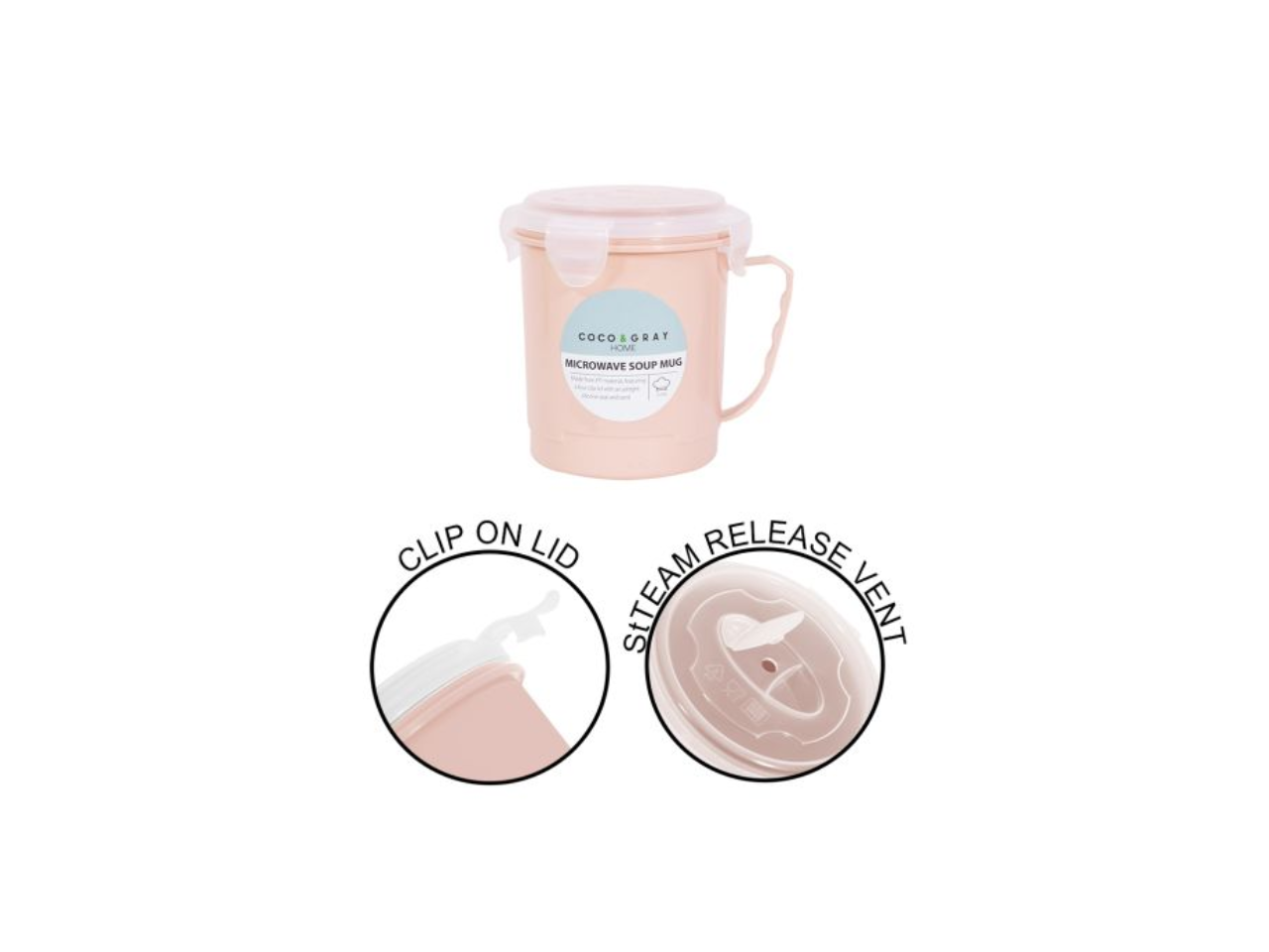 Microwave Soup Mug with Lid | 700ML