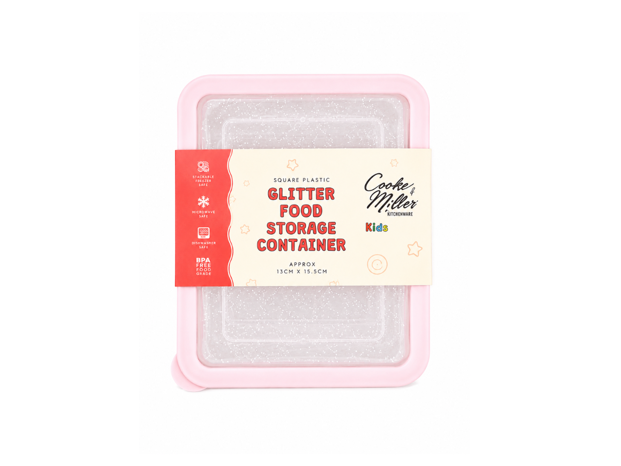 Glitter Food Storage Container | 13X15.5CM