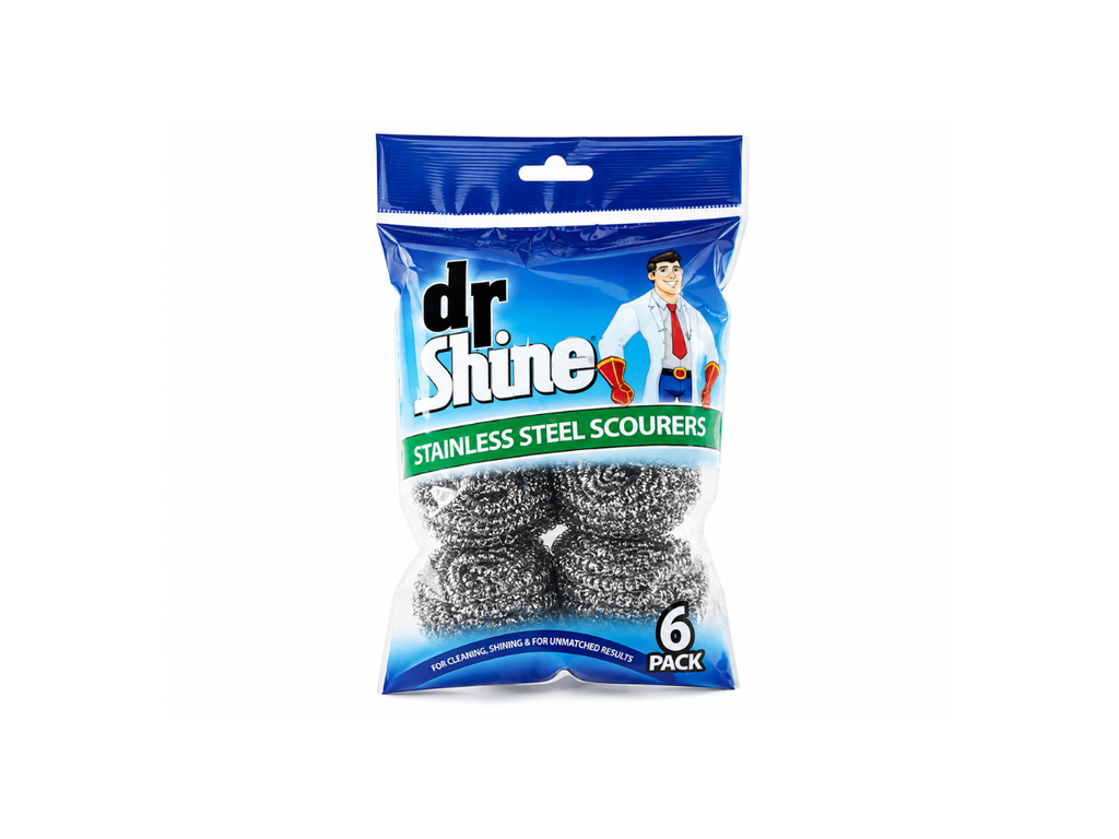Dr Shine Stainless Steel Scourers | 6Pcs