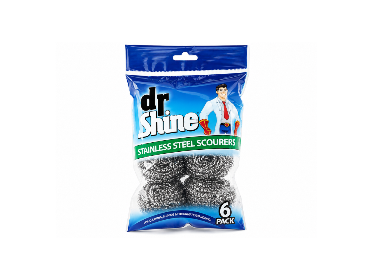 Dr Shine Stainless Steel Scourers | 6Pcs