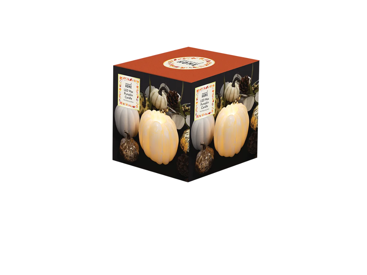 Autumnal LED Wax Pumpkin Candle