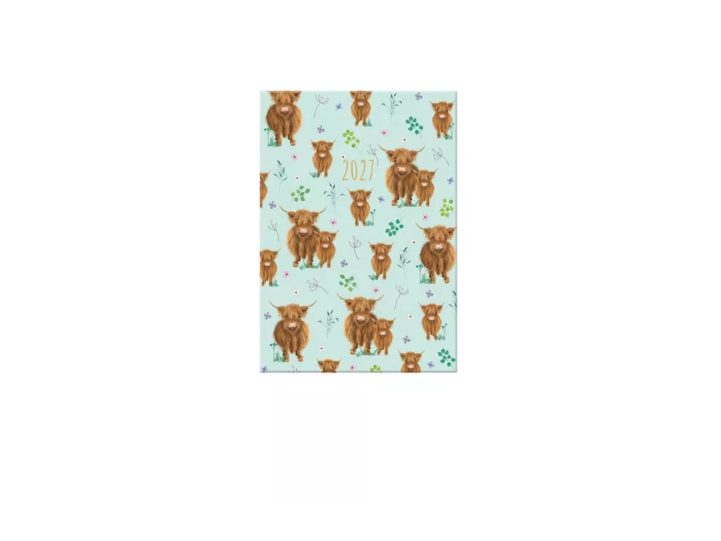 A5 Highland Cows  Week to View Diary | 2027