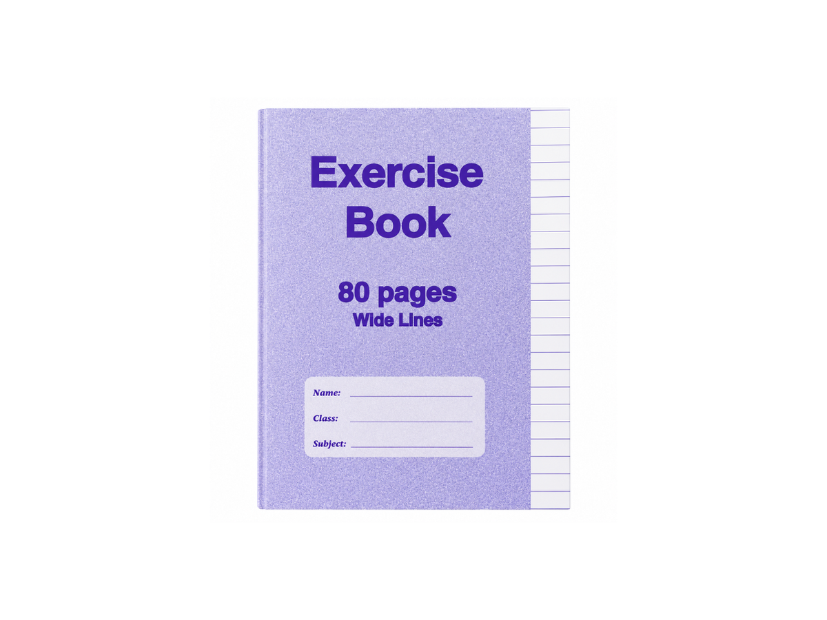 Exercise Book A5 Wide Lines | 80 Pages | Pack of 4