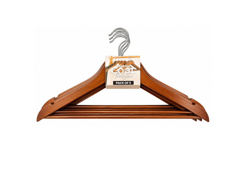 Wooden Coat Hangers | Pack of 5