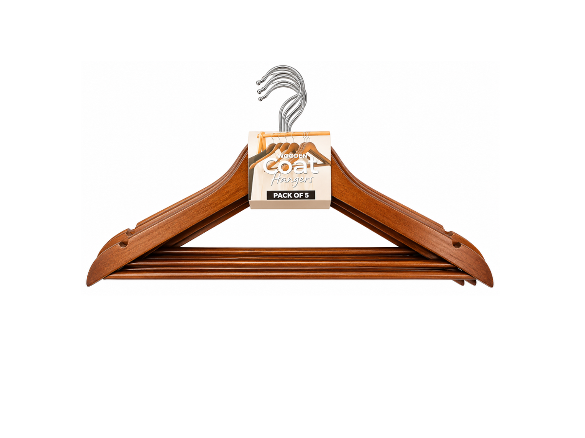 Wooden Coat Hangers | Pack of 5