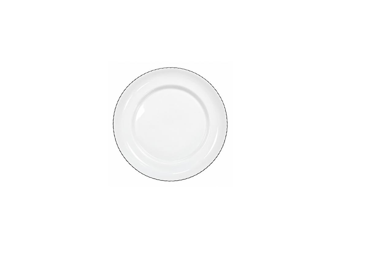 Black Rim Dessert Plate Rome Collection | 8"