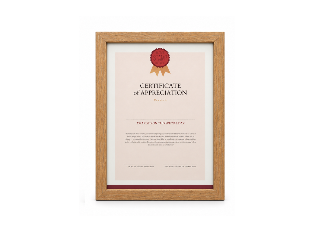A4 Certificate Frame | 21X29.7CM