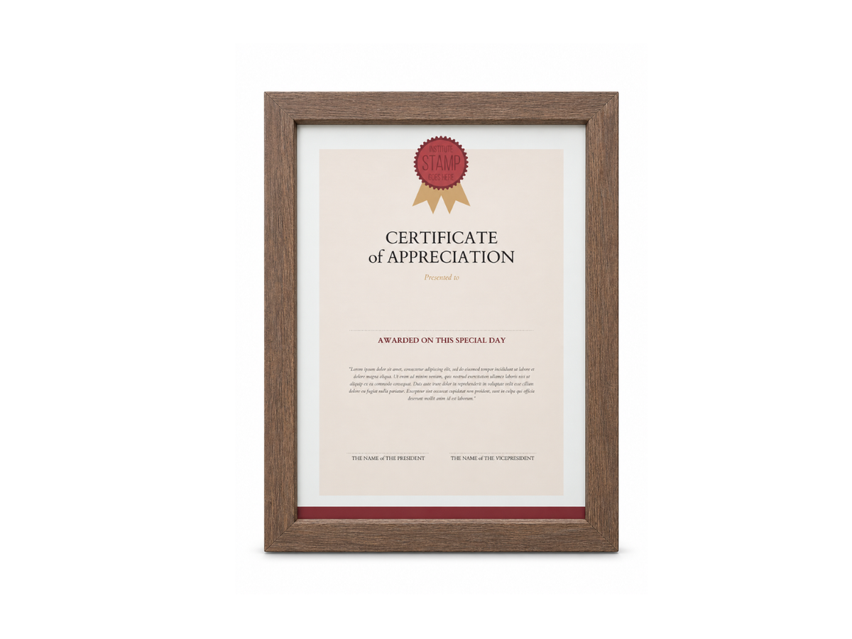 A4 Certificate Frame | 21X29.7CM