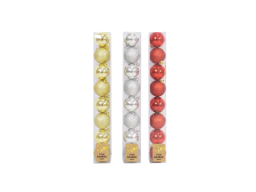 Baubles in a Tube | 8Pcs
