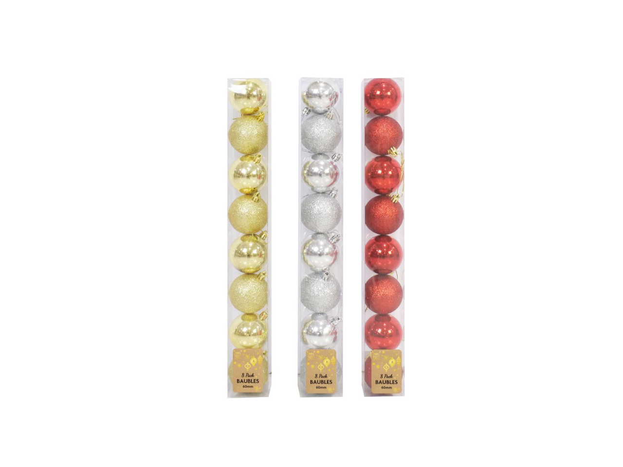 Baubles in a Tube | 8Pcs
