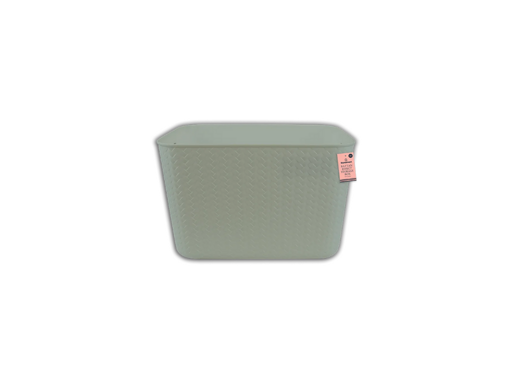 Rattan Effect Storage Box with Handles |  13L